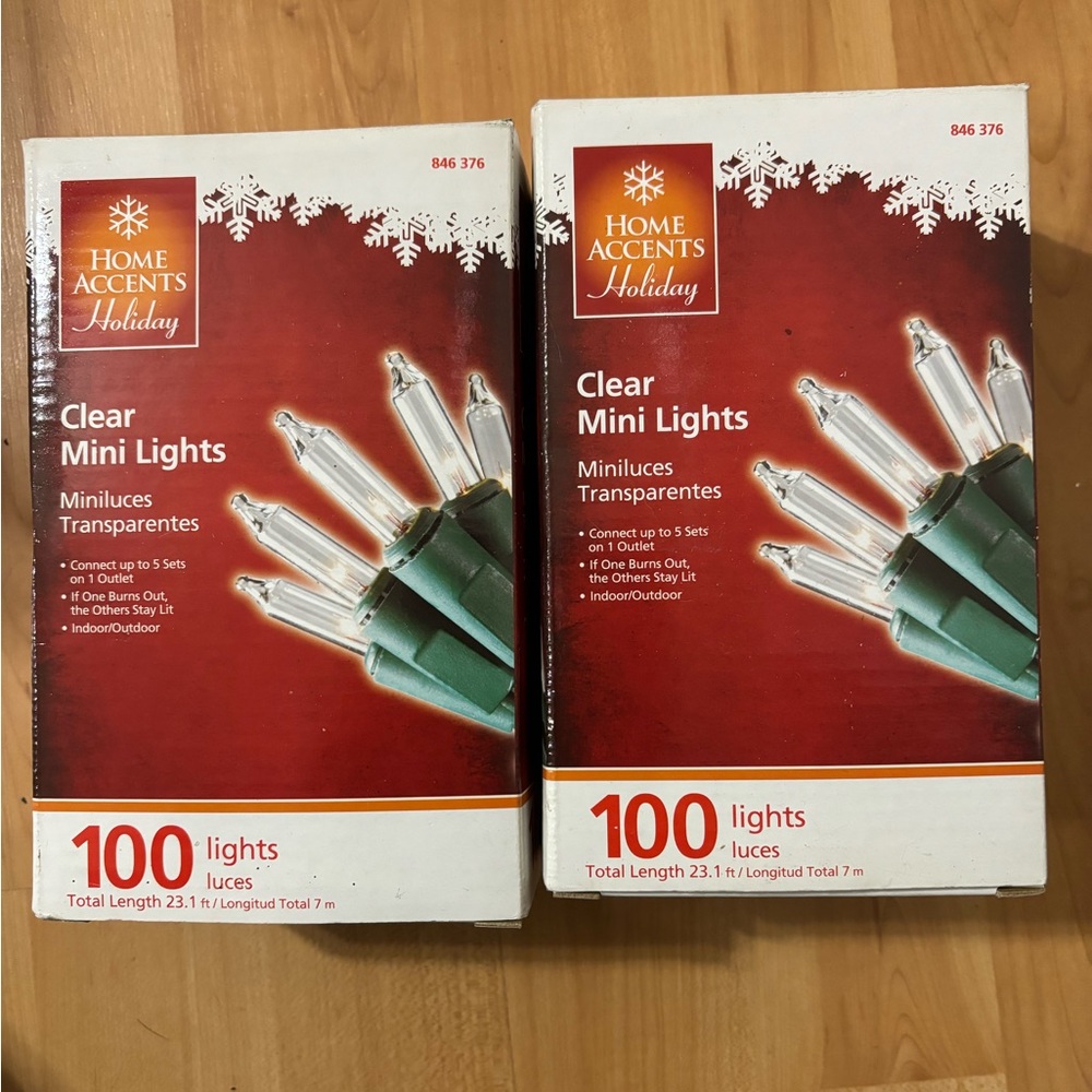 Home accent Holiday lights - never used both plugged in and working